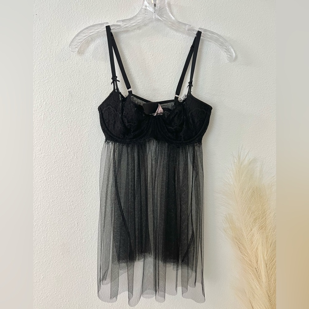 Victoria’s Secret Mesh & Lace Babydoll Lingerie